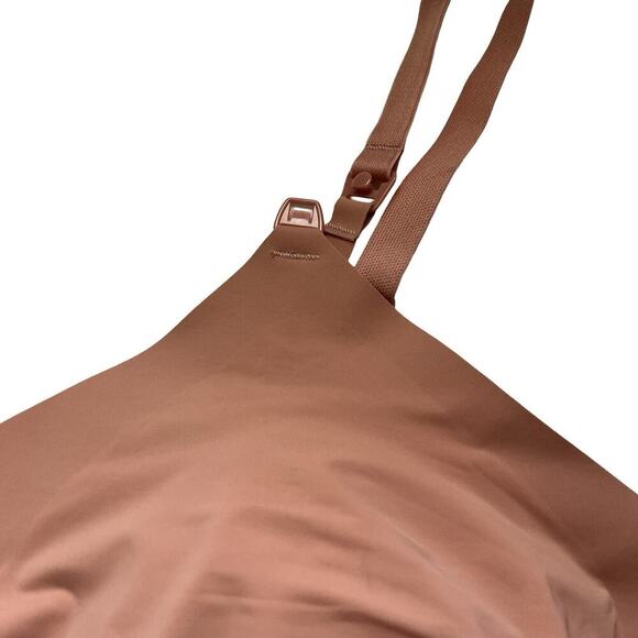 Knix Revolution Padded BlissFit Seamless Nursing Bra Size 8 Tan Stretch Comfort - Picture 4 of 6